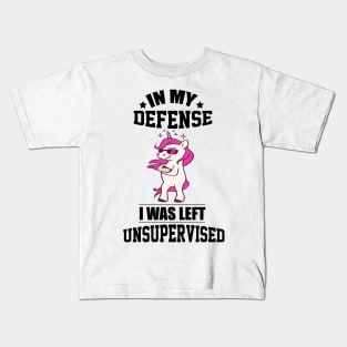 In my defense i was left unsupervised cool unicorn Kids T-Shirt